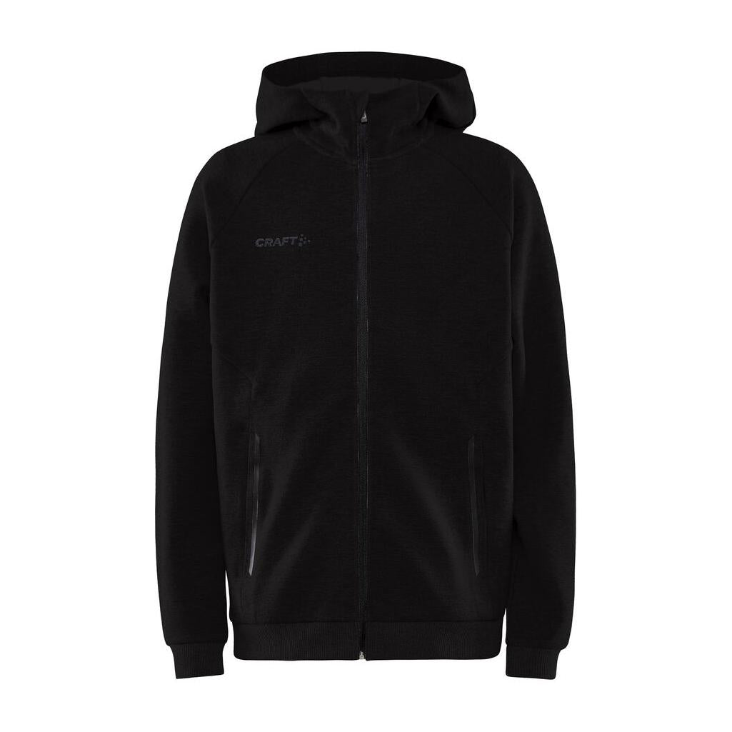 Core Soul Full Zip Hood Jr - Black - Front