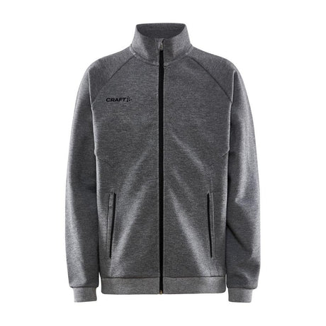 Core Soul Full Zip Jkt Jr - Dark Grey Melange - Front