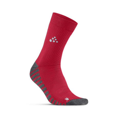 Progress Anti Slip Mid Sock - Red - Front
