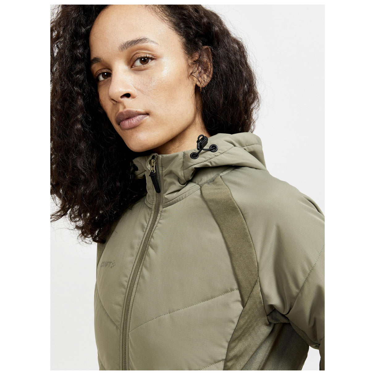 Adv  Explore Hybrid Jacket W - Dark Green - Closeup 3
