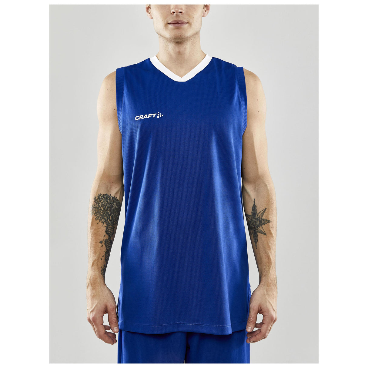 Progress Basket Singlet M - Cobalt - Closeup 1