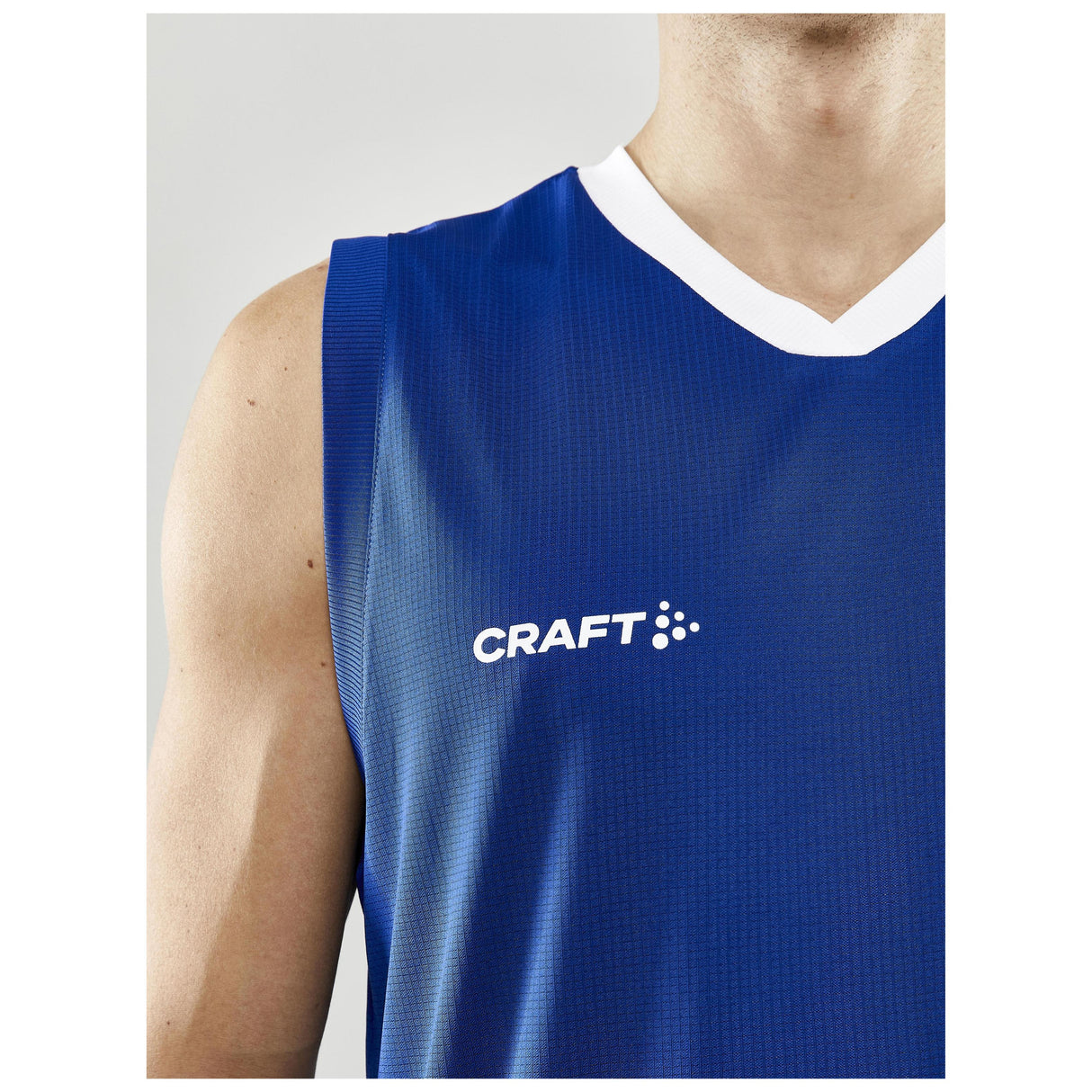 Progress Basket Singlet M - Cobalt - Closeup 4