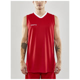 Progress Basket Singlet M - Red - Closeup 1