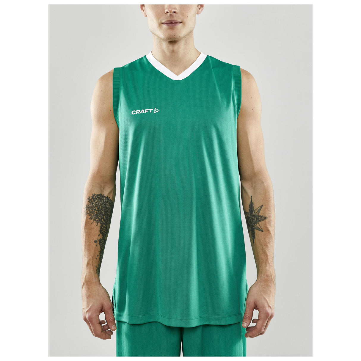 Progress Basket Singlet M - Green - Closeup 1