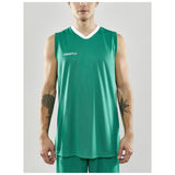 Progress Basket Singlet M - Green - Closeup 1