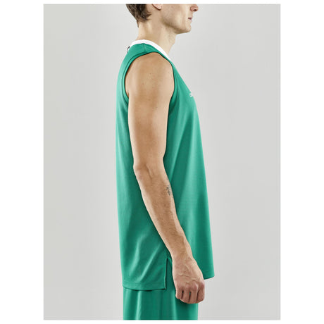 Progress Basket Singlet M - Green - Closeup 2