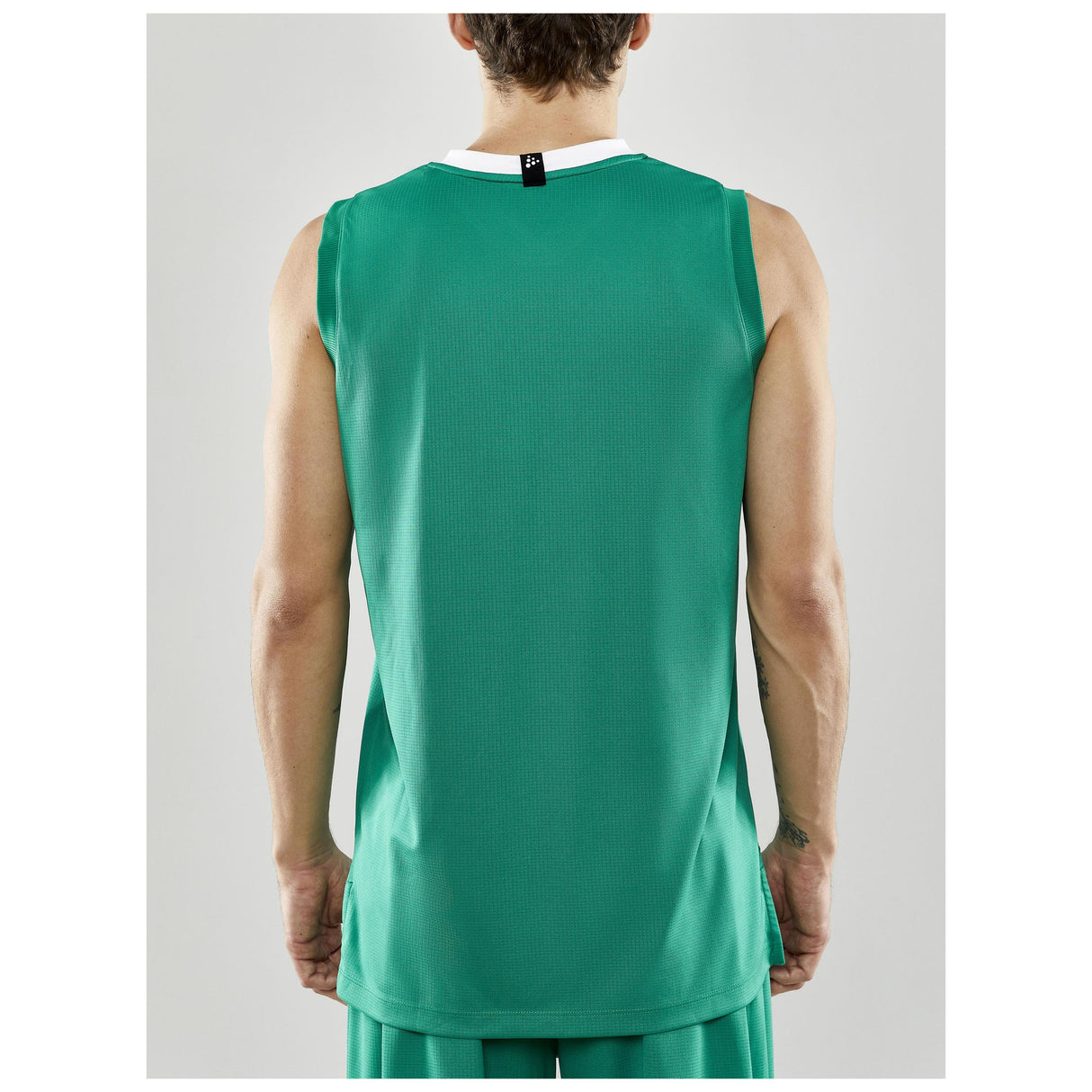 Progress Basket Singlet M - Green - Closeup 3