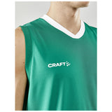 Progress Basket Singlet M - Green - Closeup 4