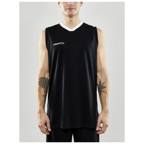 Progress Basket Singlet M - Black - Closeup 1