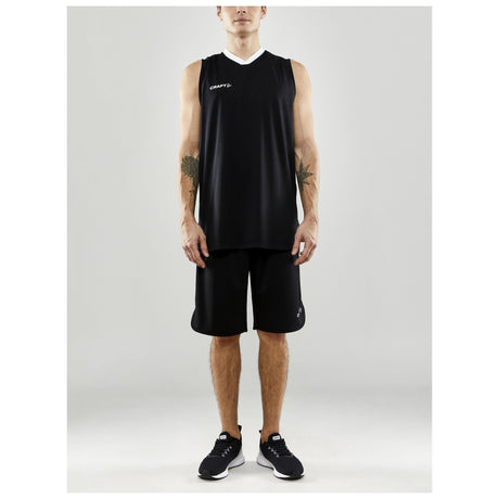 Progress Basket Singlet M - Black - Closeup 6