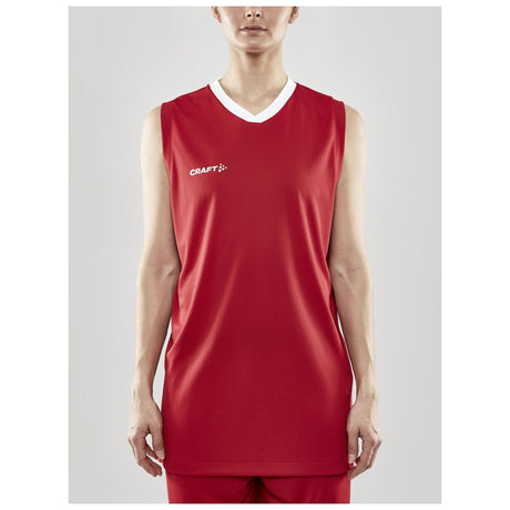 Progress Basket Singlet W - Red - Closeup 1