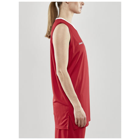 Progress Basket Singlet W - Red - Closeup 2