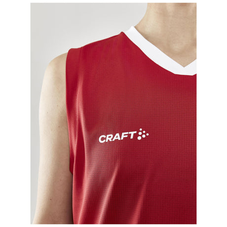 Progress Basket Singlet W - Red - Closeup 4