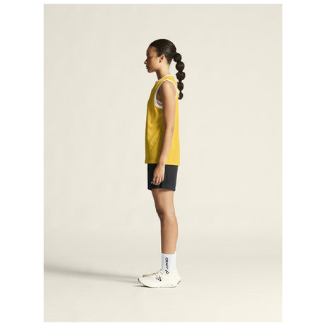 Progress Basket Singlet W - Yellow - Closeup 4