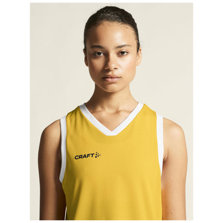 Progress Basket Singlet W - Yellow - Closeup 6