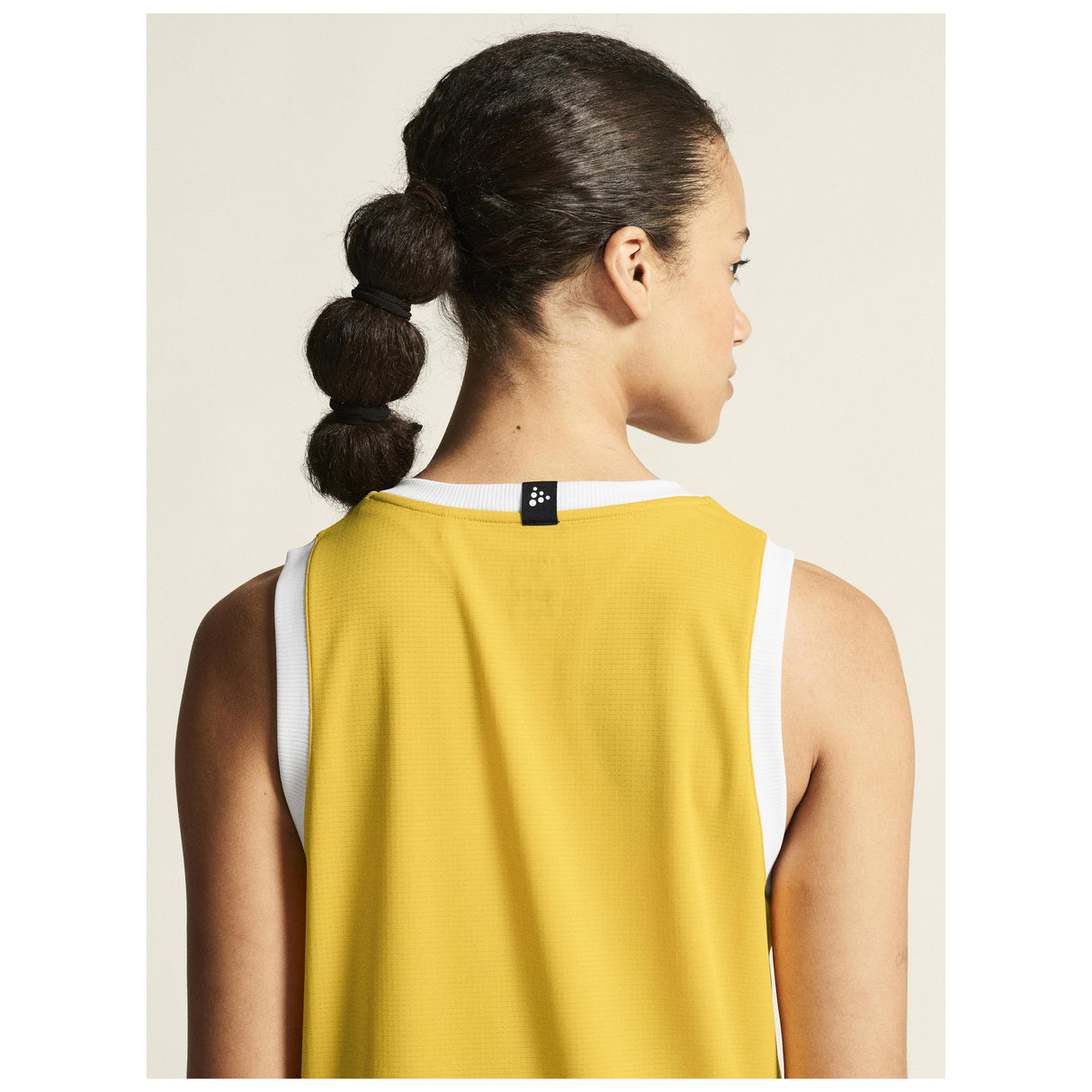 Progress Basket Singlet W - Yellow - Closeup 7