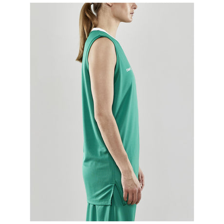 Progress Basket Singlet W - Green - Closeup 2