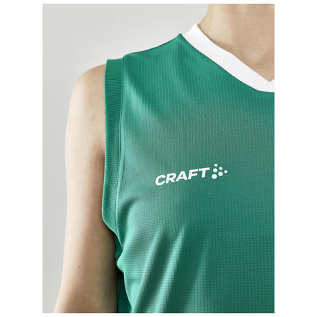 Progress Basket Singlet W - Green - Closeup 5