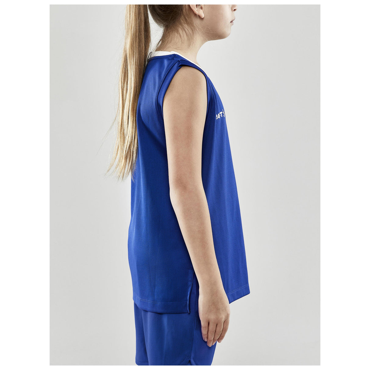 Progress Basket Singlet Jr - Cobalt - Closeup 2