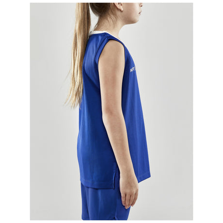 Progress Basket Singlet Jr - Cobalt - Closeup 2