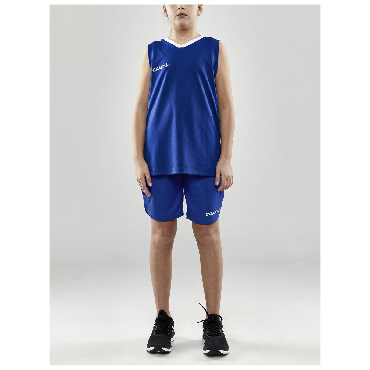 Progress Basket Singlet Jr - Cobalt - Closeup 7