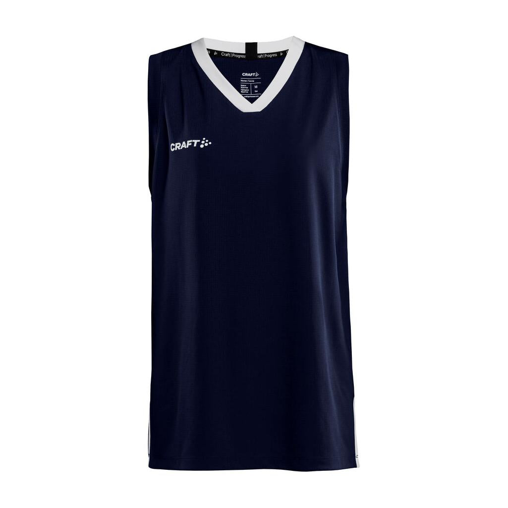 Progress Basket Singlet Jr - Navy - Front