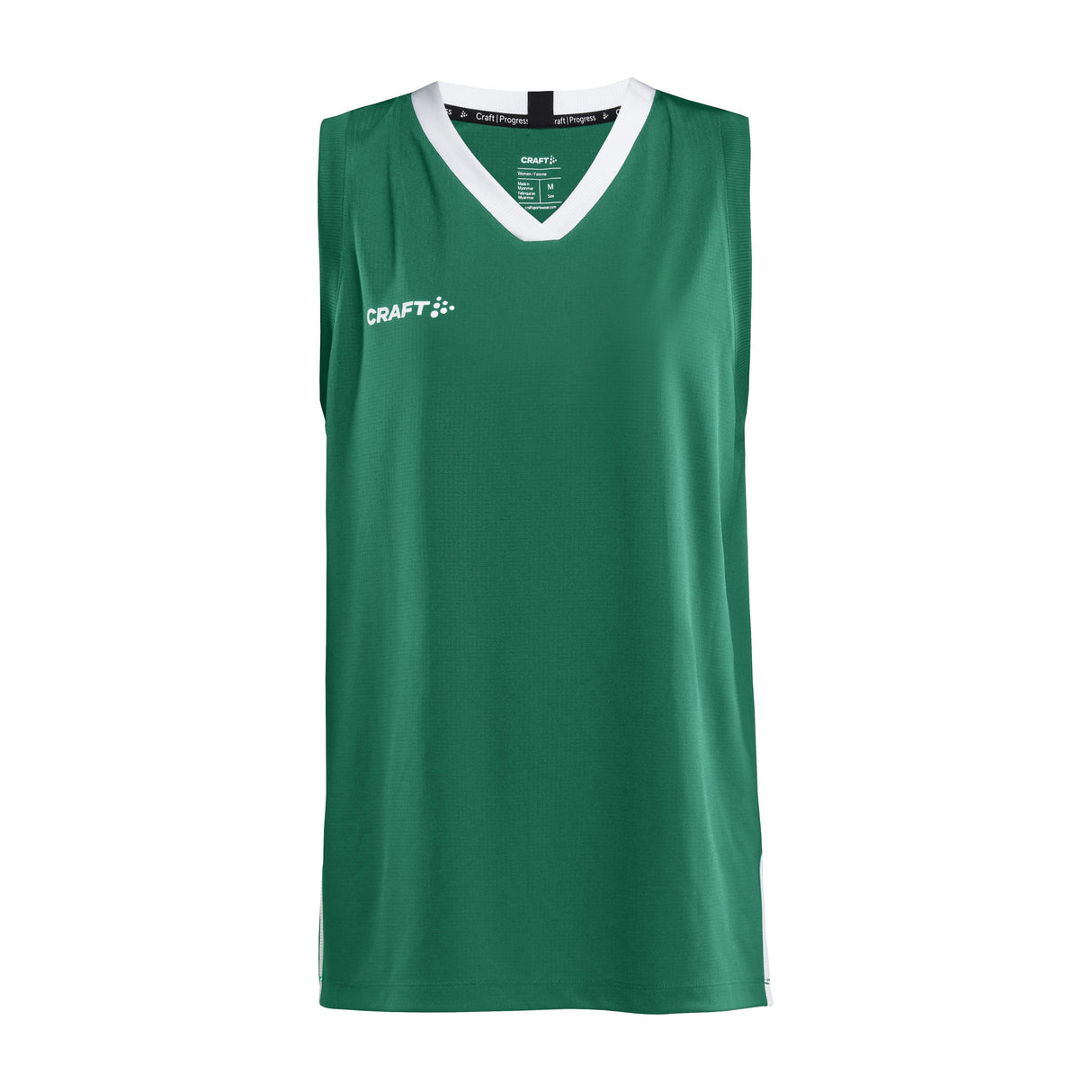 Progress Basket Singlet Jr - Green - Front