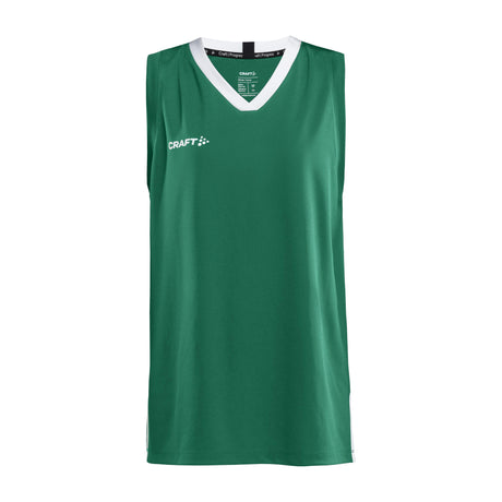 Progress Basket Singlet Jr - Green - Front