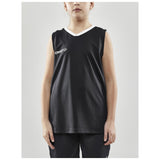 Progress Basket Singlet Jr - Black - Closeup 1