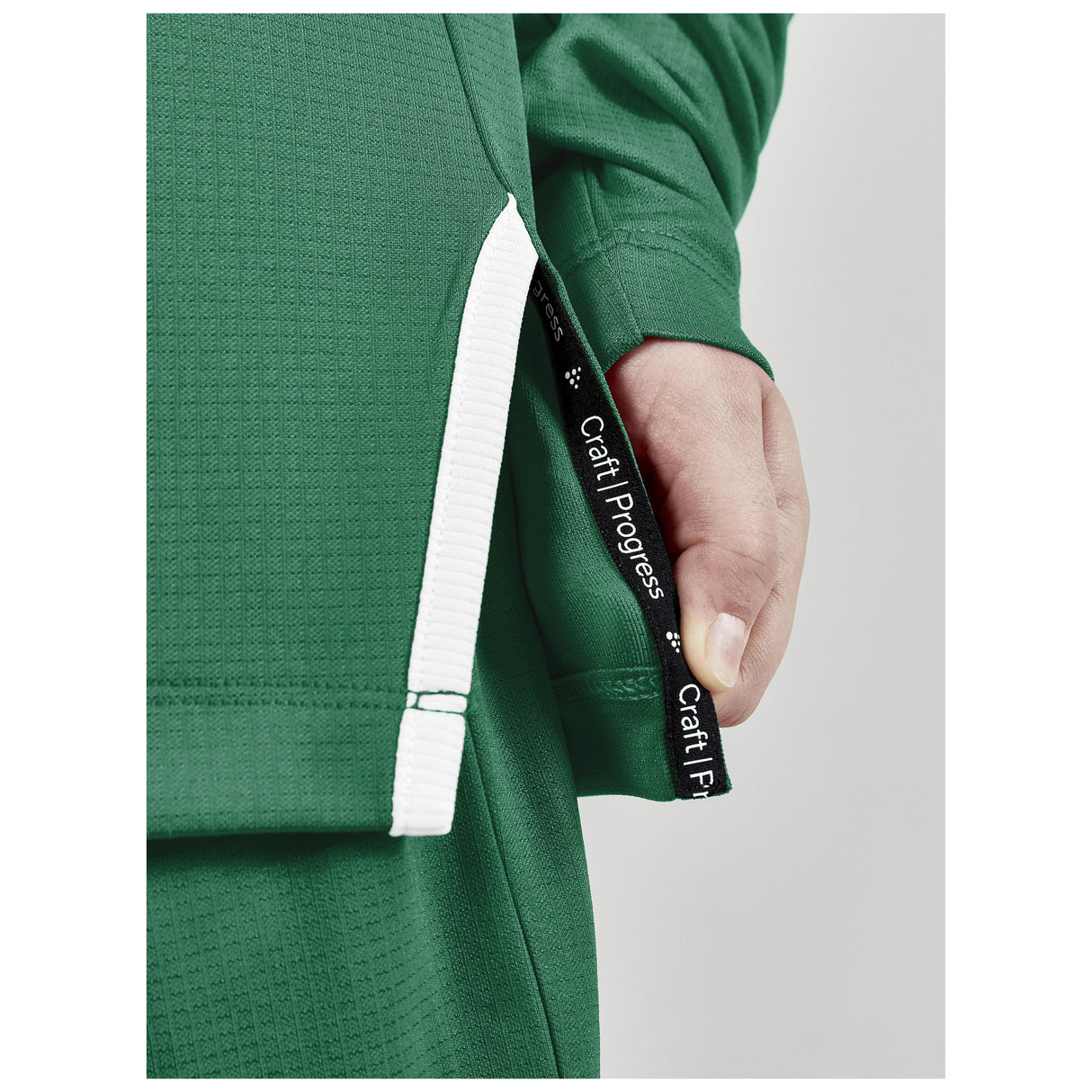 Progress Ls Basket Jersey Jr - Green - Closeup 5