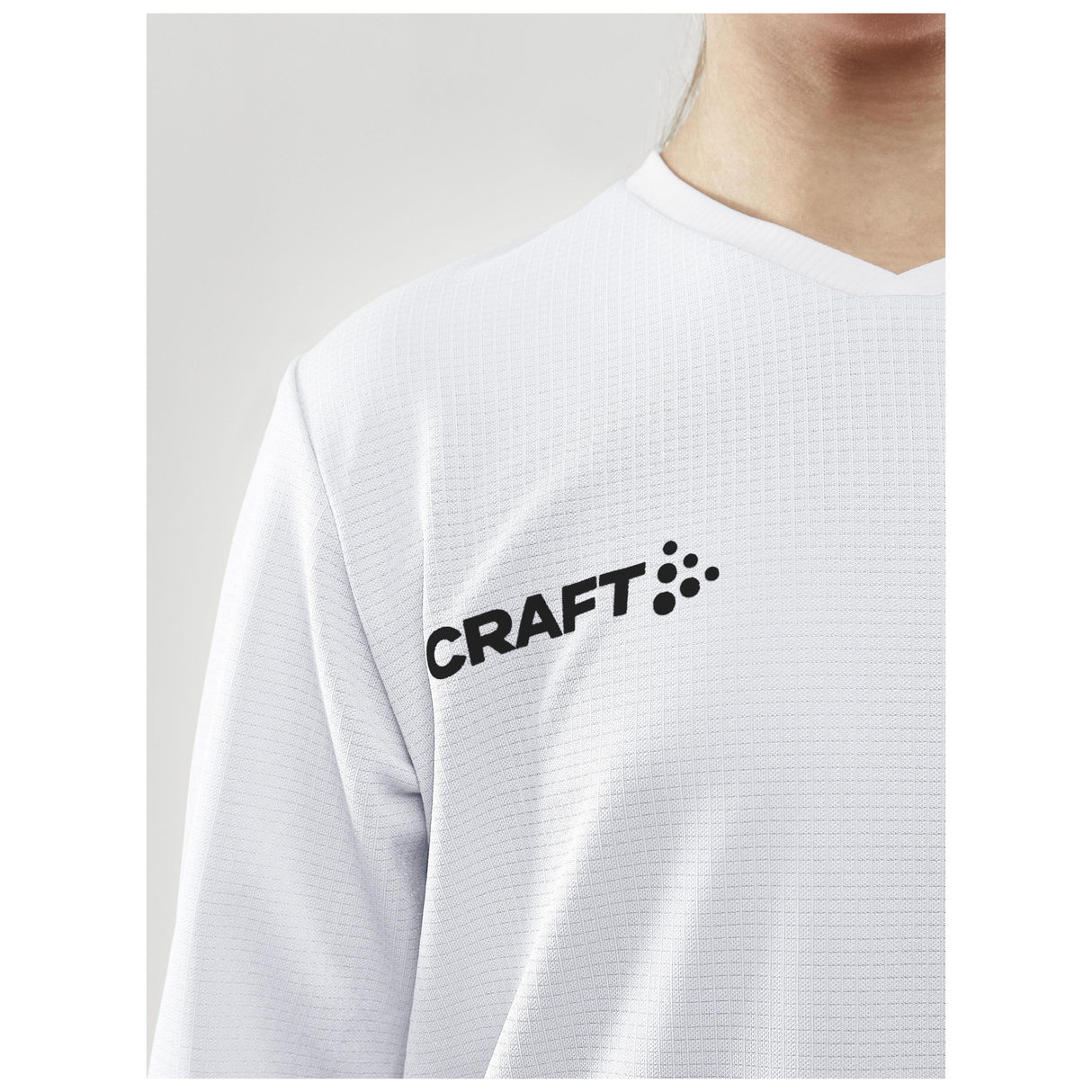 Progress Ls Basket Jersey Jr - White - Closeup 4