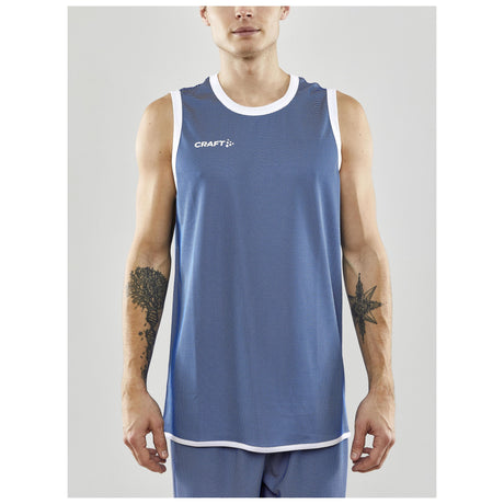 Progress Reversible Singlet M - Club Cobolt/White - Closeup 1