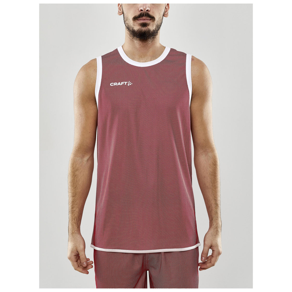 Progress Reversible Singlet M - Red/White - Closeup 1
