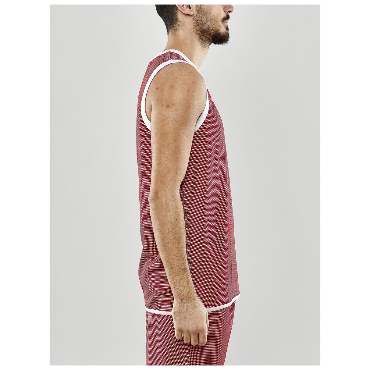 Progress Reversible Singlet M - Red/White - Closeup 2