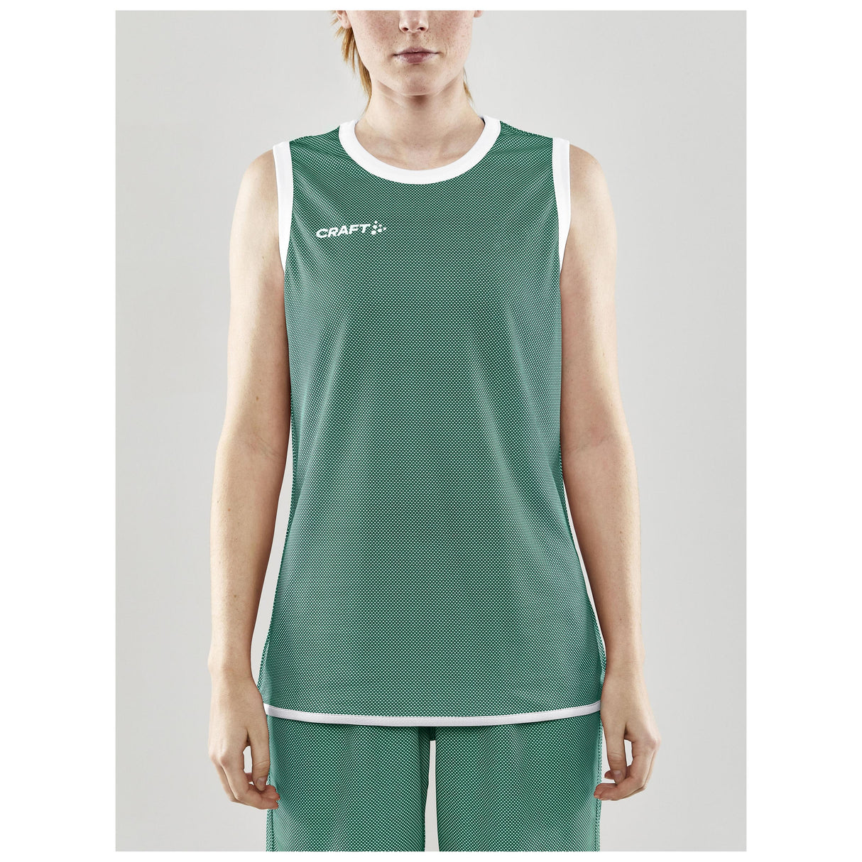 Progress Reversible Singlet W - Green/White - Closeup 1