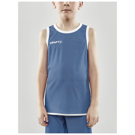 Progress Reversible Singlet Jr - Club Cobolt/White - Closeup 1