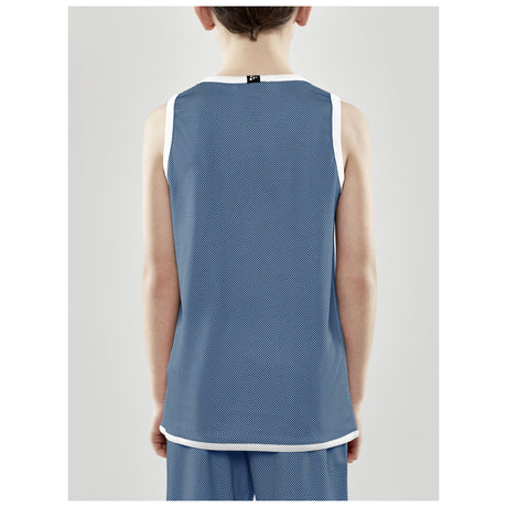 Progress Reversible Singlet Jr - Club Cobolt/White - Closeup 3