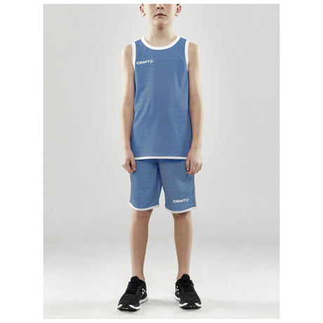 Progress Reversible Singlet Jr - Club Cobolt/White - Closeup 7