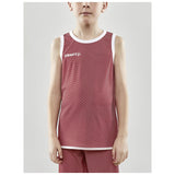 Progress Reversible Singlet Jr - Red/White - Closeup 1