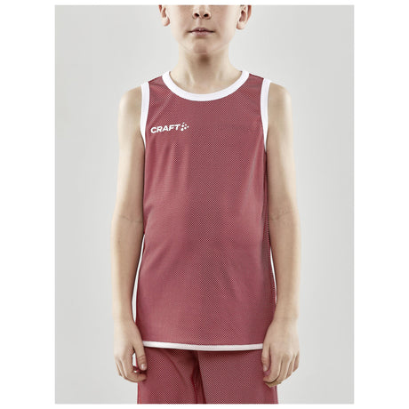 Progress Reversible Singlet Jr - Red/White - Closeup 1