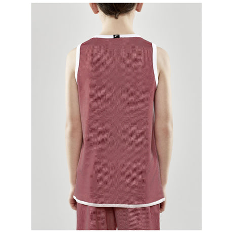 Progress Reversible Singlet Jr - Red/White - Closeup 3