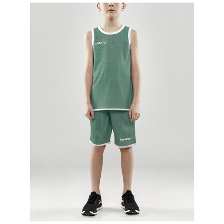 Progress Reversible Singlet Jr - Green/White - Closeup 7