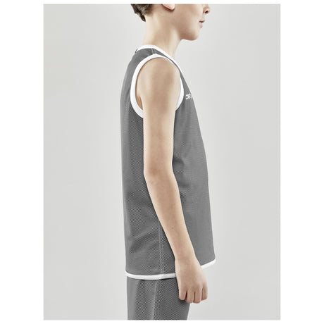 Progress Reversible Singlet Jr - Black/White - Closeup 2