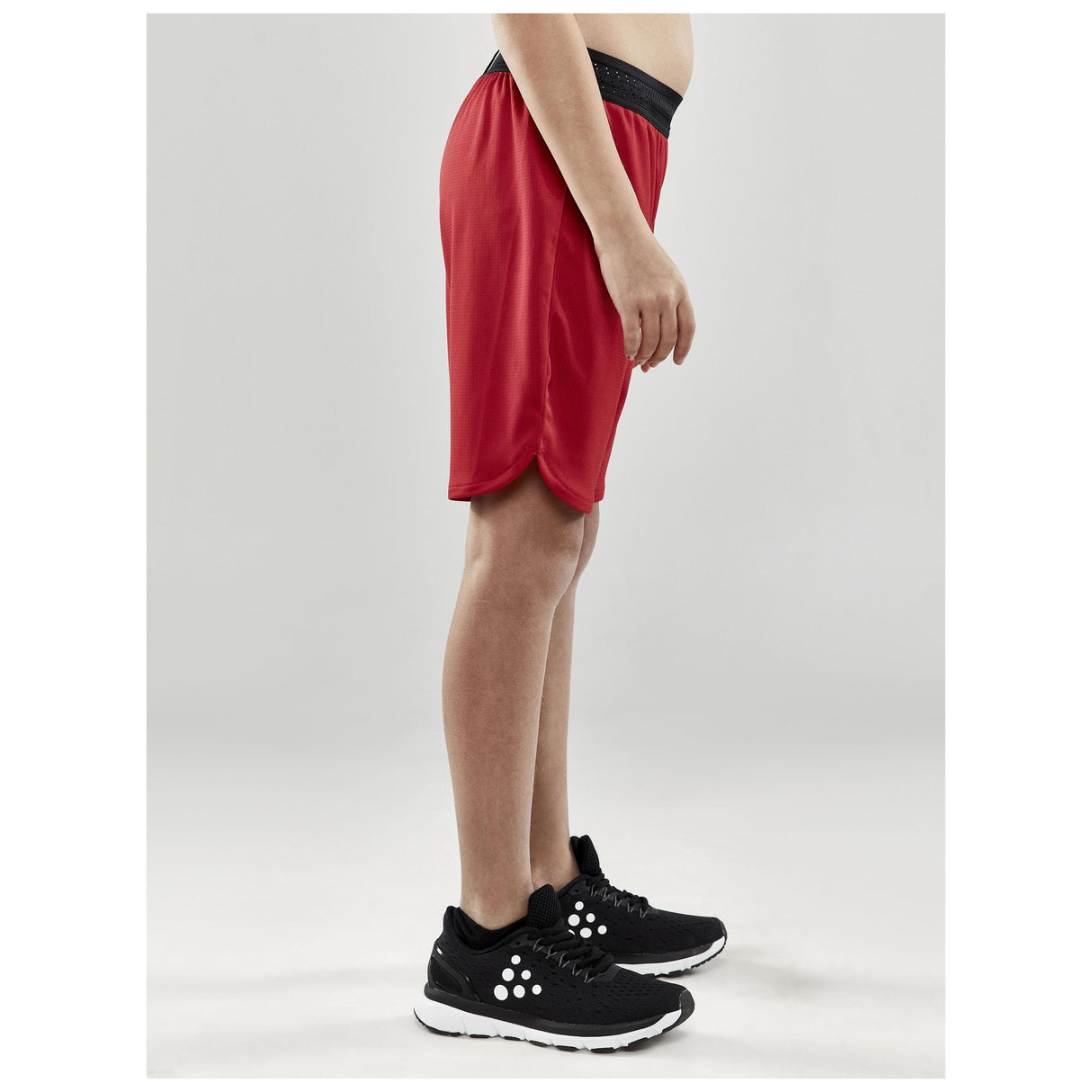 Progress Basket Shorts Jr - Red - Closeup 2