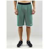Progress Reversible Shorts M - Team Green-White - Closeup 1