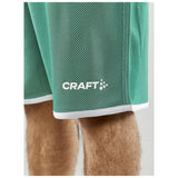 Progress Reversible Shorts M - Team Green-White - Closeup 4