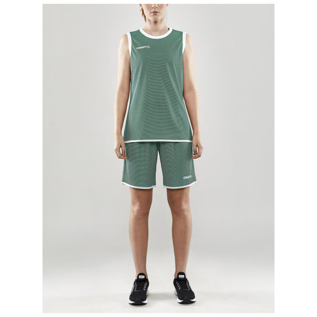 Progress Reversible Shorts W - Green/White - Closeup 8