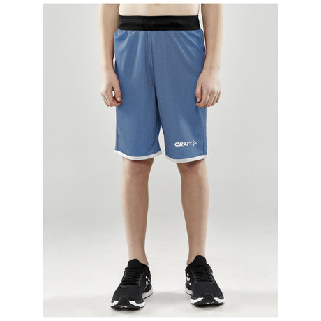 Progress Reversible Shorts Jr - Club Cobolt/White - Closeup 1