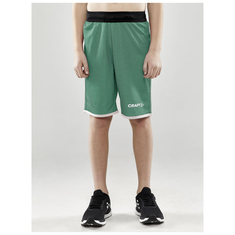Progress Reversible Shorts Jr - Green/White - Closeup 1