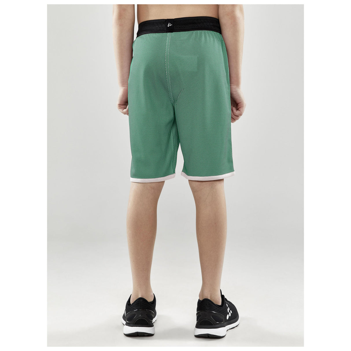 Progress Reversible Shorts Jr - Green/White - Closeup 3